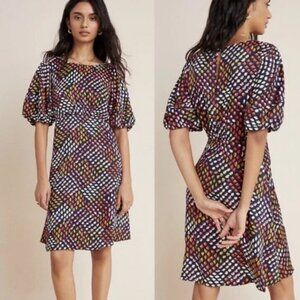 MAEVE ANTHROPOLOGIE Melody Retro Mod Floral Print Dress